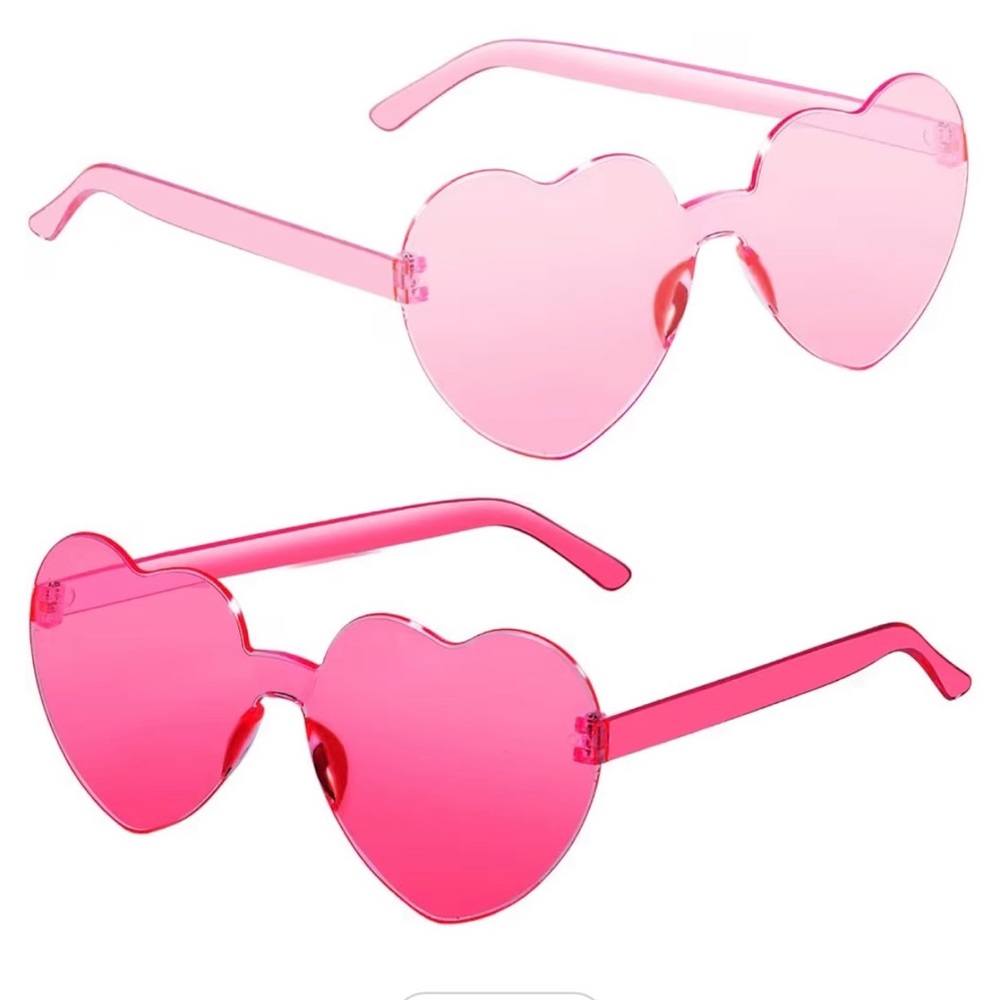 NWT 12 pack (6 pink & 6 red) stylish heart-shaped sunglasses